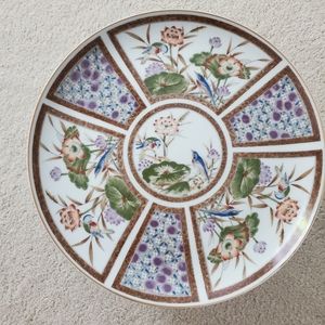 Vintage Bird and Flower Cake Stand